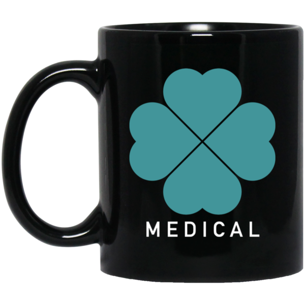 Black 4-Leaf Clover Medical Mug
